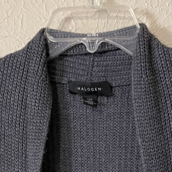 Halogen Gray Knit Ribbed Sweater Vest,  One Size - Picture 3 of 5